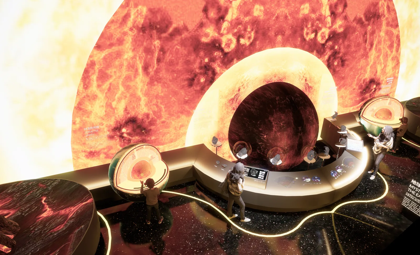 Immersive universe exhibition spatial visualization