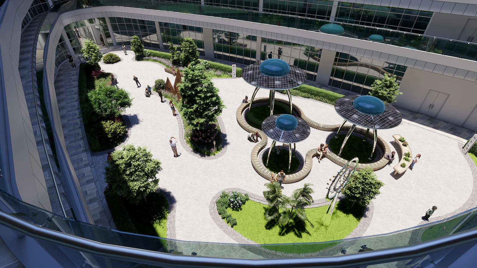 Central Garden Atrium — design visualization 3