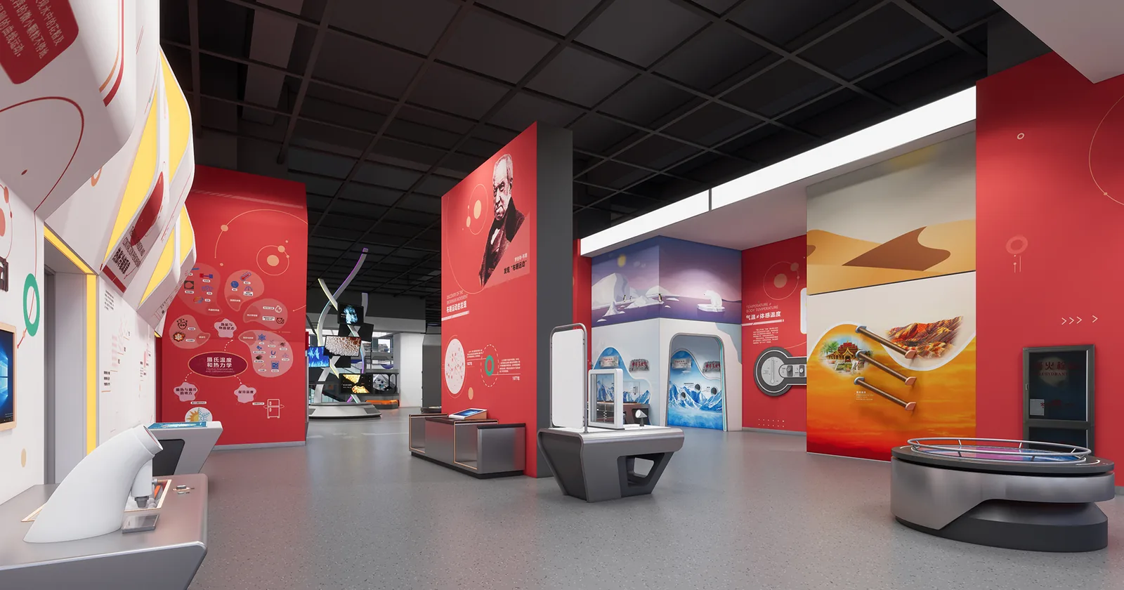 The Celsius Scale and Thermodynamics — detailed exhibit design visualization 2