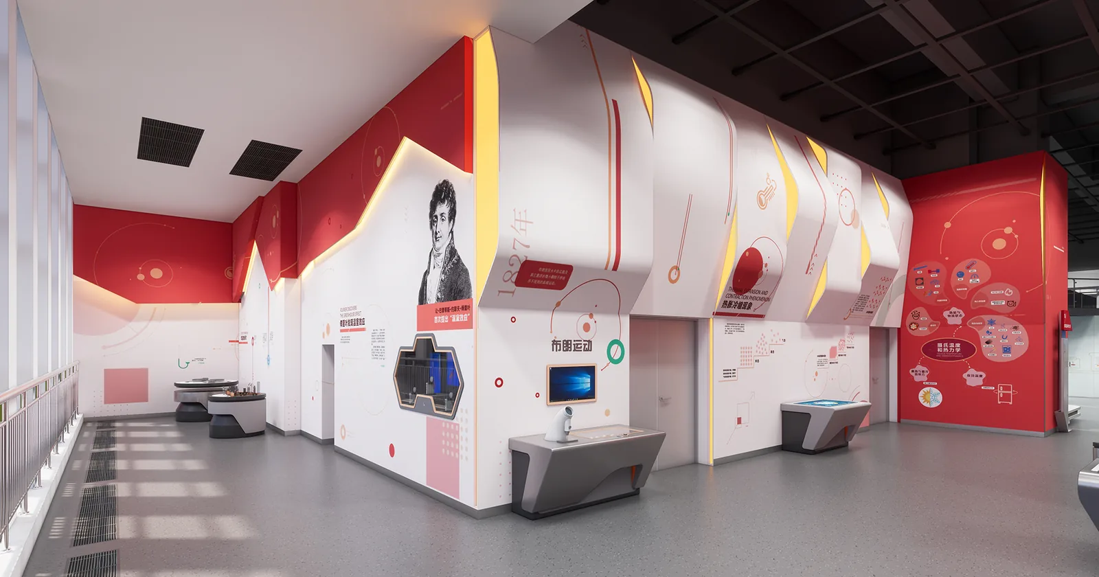 The Celsius Scale and Thermodynamics — detailed exhibit design visualization 3