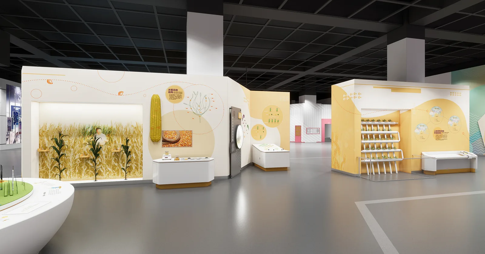 Crop Breeding and Food Security — detailed exhibit design visualization 2