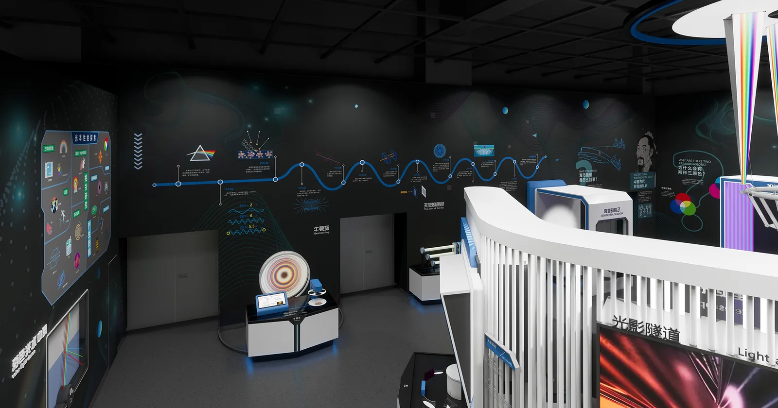 Exploring the Nature of Light — detailed exhibit design visualization 3