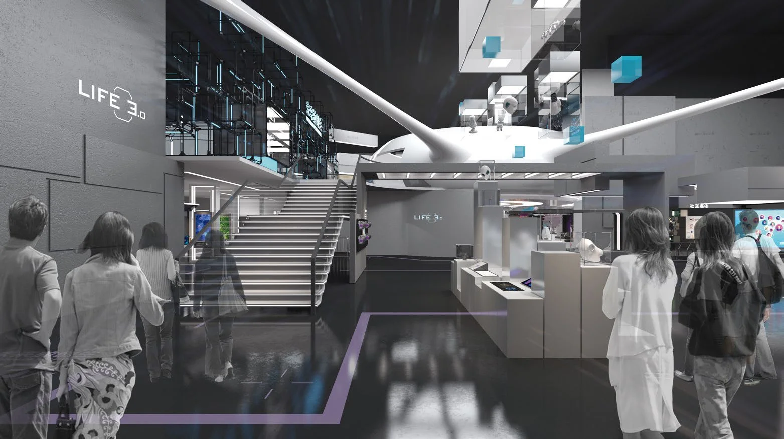Life 3.0 — gallery design visualization
